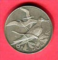 ILE VIERGES OISEAUX 1 DOLLAR 1982 TTB/SUP 40 - Islas Vírgenes Británicas