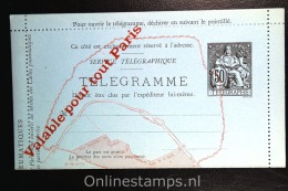 France:  Telegramme  Pneumatique , RK  7 1885 Unused - Rohrpost