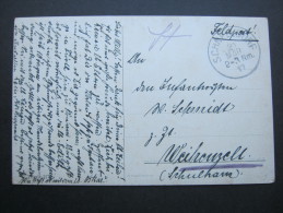 1917, SCHNELLDORF , Klarer Stempel Auf    Karte - Feldpost (Portofreiheit)
