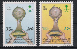 1989 Saudi-Arabien Mi# 957-58 ** MNH Fußball Football Soccer Sport WM Der Junioren - Autres & Non Classés