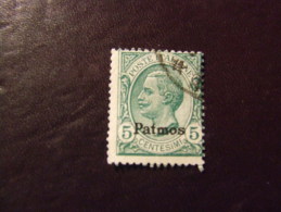 PATMO 1912 RE 5 C USATO - Egeo (Patmo)