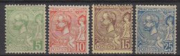 Monaco N° 22 / 25 Neufs Avec Charnières * - Unused Stamps