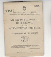 C1287 - Libretto RADIOAUDIZIONI CIRCOLARI RAI RADIO TELEVISIONE ITALIANA 1946-1950 - Fernsehgeräte