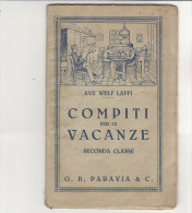 C1293 - COMPITI PER LE VACANZE Ed.Paravia 1925/Ill.Mussino/FIGURINA TOBLER CHOCOLATE - Antiquariat