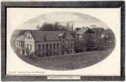 Gasthof Augustusberg Nossen Rittergut Geprägt 5.6.1912 Gelaufen Passepartoutkarte Holzrahmen Imitation - Nossen