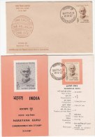 FDC + Stamped Information Sheet On Nararya Guru, Religious Reformer,  "One Caste One Religion One God" India 1967 - Hindoeïsme