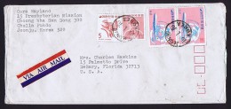 1976  Air Letter To USA   Sc C39 X2, 966, 638 - Corea Del Sur