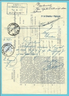 854 Op BULLETIJN VAN ONREGELMATIGHEDEN / "Luchtpostbriefwisseling Van" Stempel MORLANWELZ (zeldzaam Dokument) !! - 1951-1975 Leone Araldico