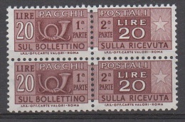 1973 (104) Pacchi Postali Filigrana Stelle Lire 20 Dicitura I.P.S. Coppia  (nuovo) - Leggi Messaggio Del Venditore - Paquetes Postales