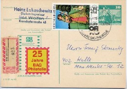 DDR P79-8-79 C84 Postkarte PRIVATER ZUDRUCK Filmfabrik Wolfen EINSCHREIBEN Wolfen 1979 - Privé Postkaarten - Gebruikt