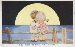 Mabel Lucie Attwell Artist Signed, 'They Wont Go Home' Boy Girl Romance, C1950s Vintage Postcard - Attwell, M. L.