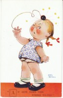 Mabel Lucie Attwell Artist Signed, 'An How Does This Strike Yo-yo' Toy Humor, C1920s/30s Vintage Postcard - Attwell, M. L.