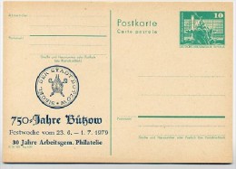 DDR P79-13d-79 C89-d Postkarte PRIVATER ZUDRUCK 750 J. Bützow 1979 - Privatpostkarten - Ungebraucht