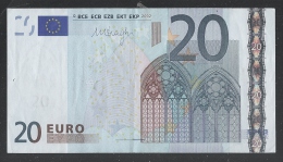 EURO - ITALIA - 2002 - RARA BANCONOTA DA 20 EURO DRAGHI SERIE S (J034A2) - CIRCOLATA - IN BUONE CONDIZIONI. - 20 Euro