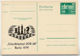 DDR P79-21-79 C95 Postkarte PRIVATER ZUDRUCK Schachfestival Berlin 1979 - Private Postcards - Mint