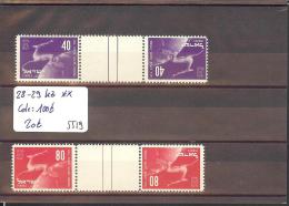 ISRAEL - No Michel 28-29 KZ  ** ( SANS CHARNIERE  )   - COTE:100 € - Unused Stamps (without Tabs)