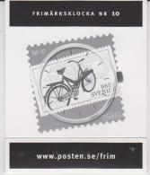 Sweden Stamp Clock Nr 10 - Women's Bicycle - 2011 - Relojes Modernos