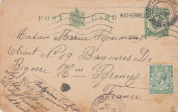 1915,  GRANDE BRETAGNE, CARTE ENTIER 1/2H, ECOSSE Pour FRANCE  /4244 - Stamped Stationery, Airletters & Aerogrammes