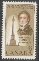 Canada. 1969 Birth Bicentenary Of Sir Isaac Brock. 6c MH. SG 643 - Neufs