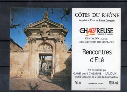 COTE DU RHONE - La Chartreuse Villeneuve Les Avignons 1994 - Arte