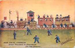 Themes Div- Sports - Ref G321- Cricket -dessin Illustrateur -chemin De Fer Thaxted To Elsenham   - Carte Bon Etat  - - Cricket