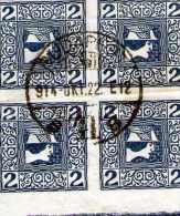 1908 - Timbres Pour Journaux  Mi 157 Et Yv No 16  Bleu Bloc X 4 - Journaux