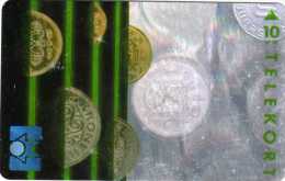 Danemark : Telekort 10 KR : Pièces Danoises Néerlandaise Luxembourgéoise... En Miroir - Stamps & Coins