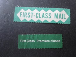 étiquettes Postales Par Avion By Air Mail -corréos Aéro  Per Via Aéra  Document Des Postes:1ere Classe First Class - Andere & Zonder Classificatie