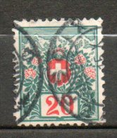 SUISSE Taxe 20c Vert Bleu Rouge 1910 N°47 - Portomarken