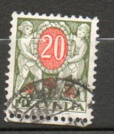 SUISSE Taxe 20c Olive Rouge 1924-26 N°58 - Segnatasse