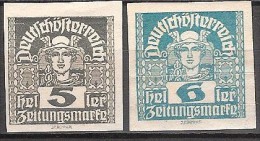 AUSTRIA   # STAMPS FROM YEAR 1920  " STANLEY GIBBONS N367A N368A" - Zeitungsmarken