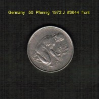 GERMANY   50  PFENNIG  1972 J  (KM # 109.1) - 50 Pfennig