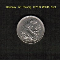 GERMANY   50  PFENNIG  1975 D  (KM # 109.2) - 50 Pfennig