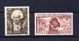 Vittorio Alfieri, 14° Foire Du Levant à Bari, 543** Et 565**, Cote 27 €, - Unused Stamps