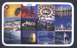 Portugal Entier Postal Lisbonne Château Pont Tram 2004 Postal Stationary Lisbon Castle Bridge Tramway 2004 - Strassenbahnen