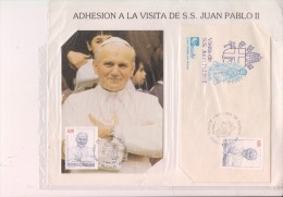 O) 1987 ARGENTINA, JOHN PAULUS JUAN PABLO POPE, VISIT TO ARGENTINA, FDC XF. - Used Stamps