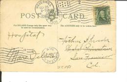 Franklin 1 Cent Stamp With 3 Different Stamps 1906 On Post-card :  Aberdeen Scotland - Cartas & Documentos
