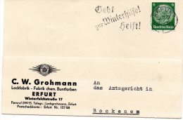 Nr.  678,  Geschäftspost, Amtsgericht, Erfurt Nach Bockenem 1933 - Sonstige & Ohne Zuordnung
