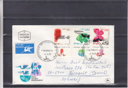 Papillons - Poissons - Israël - Lettre De 1975 - Oblitération Jerusalem - Storia Postale