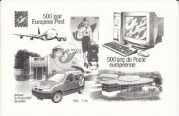 500 Jaar Europese Post / 500 Jahre Post / Zwarte/witte Blaadjes / Brussel 2001 - Foglietti B/N [ZN & GC]
