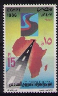 EGYPT 1986 6th Conference Of African Roads In Cairo - Ongebruikt