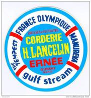 Sticker Autocollant " Corderie H. Lancelin " à Ernée 53 Mayenne - Autres & Non Classés