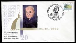 4-SAINT FRÈRE ANDRÉ FONDATEUR ORATOIRE SAINT-JOSEPH, MONTRÉAL CANADA PLI SOUVENIR 23 MAI 2002 - Sobres Conmemorativos