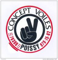 Sticker Autocollant " CONCEPT VOILES " à Poissy 78 Yvelines - Andere & Zonder Classificatie