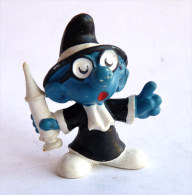 Figurine SCHTROUMPF A LUNETTE MEDECIN BULLY PEYO W W GERMANY - SMURF PITUFO SCHLUMPH - Smurfs