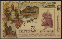 Hunphilex 2000 Stamp Exhibition - For Members Federation Of Hungarian Philatelists 2013 Commemorative Sheet - Souvenirbögen