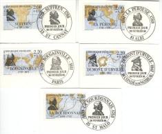 1988 France - Explorers, Ships, La Bourdonnais, Suffren, Bougainville, La Pérouse,D'Urville Yv. 2517/2521 Oblitéré,used - Erforscher