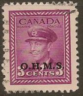 CANADA 1949 3c Official SG O164 U #AO246 - Sobrecargados