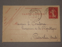 Entier Postal Carte Lettre Type Semeuse - Letter Cards