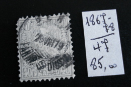 Suisse - 40c Gris Helvétia Assise - Années 1867-68 - Y.T. 47 - Oblit. - Used - Gestempeld - Gebraucht